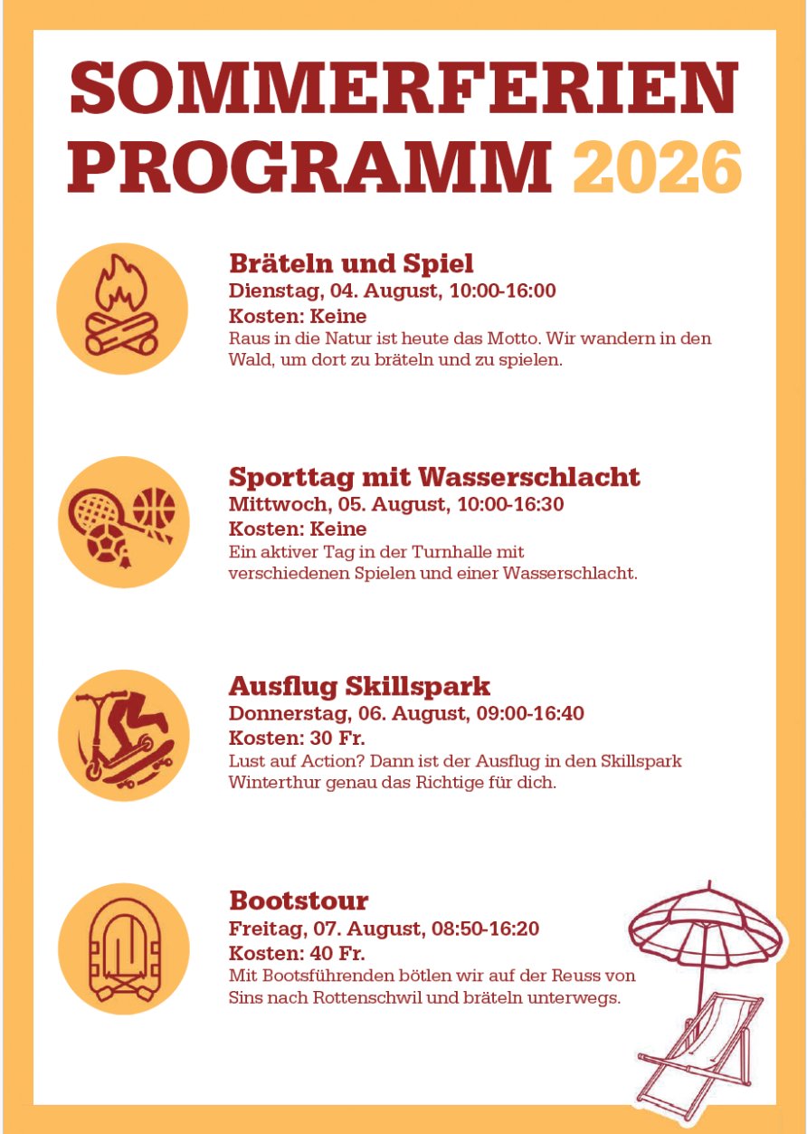 Externe Freizeit- und Ferienangebote