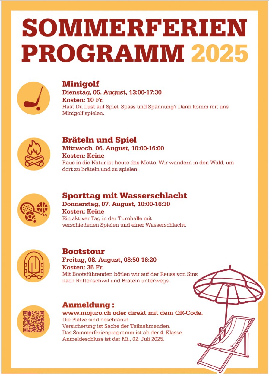 Externe Freizeit- und Ferienangebote