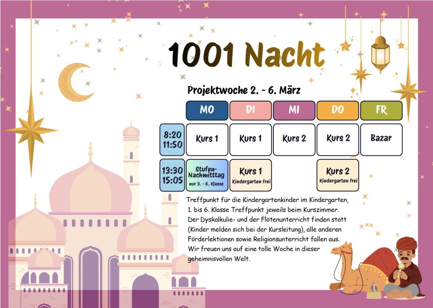 Aktuelle Schulanlässe